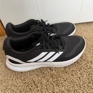 Adidas Black and White Athletic Sneakers